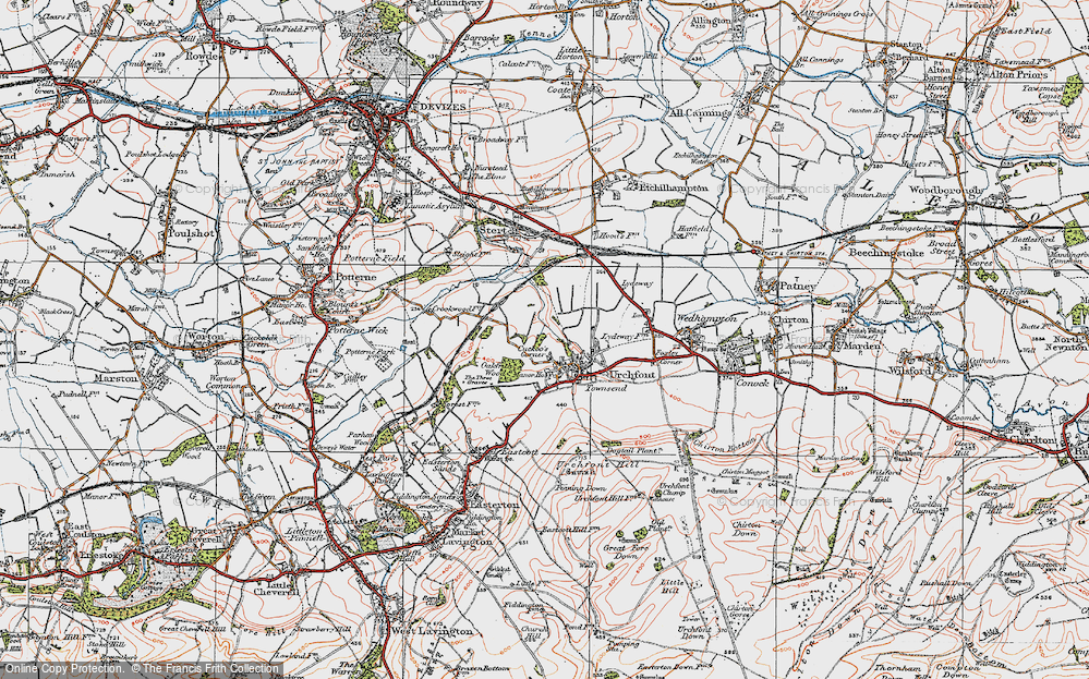 Old Map of Cuckoo's Corner, 1919 in 1919