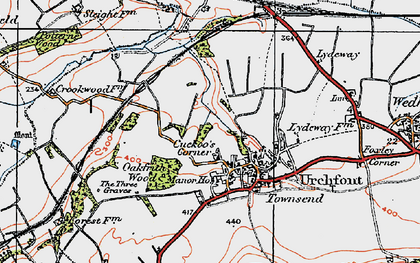 Old map of Cuckoo's Corner in 1919