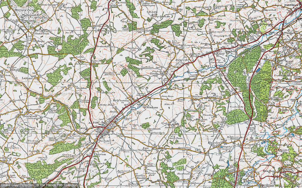 Old Map of Cuckoo's Corner, 1919 in 1919
