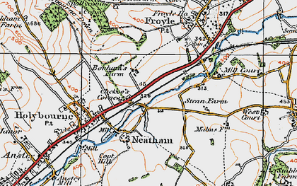 Old map of Cuckoo's Corner in 1919