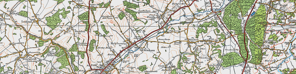 Old map of Cuckoo's Corner in 1919