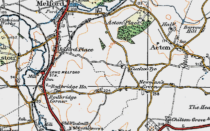 Old map of Cuckoo Tye in 1921