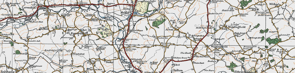 Old map of Cuckoo Tye in 1921