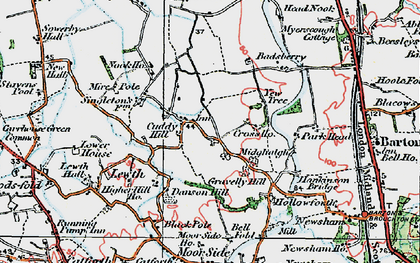 Old map of Bell Fold in 1924