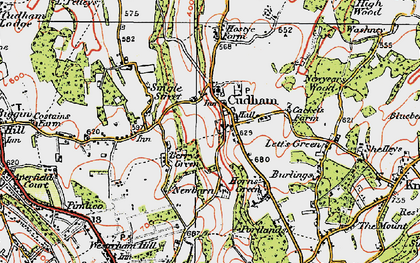 Old map of Cudham in 1920