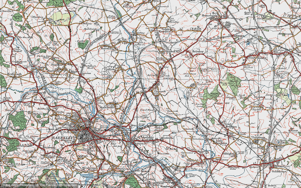 Historic Ordnance Survey Map of Cudworth, 1924