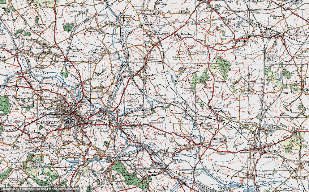 Old Map of Cudworth Common, 1924 in 1924