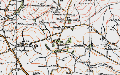 Old map of Cuffern in 1922