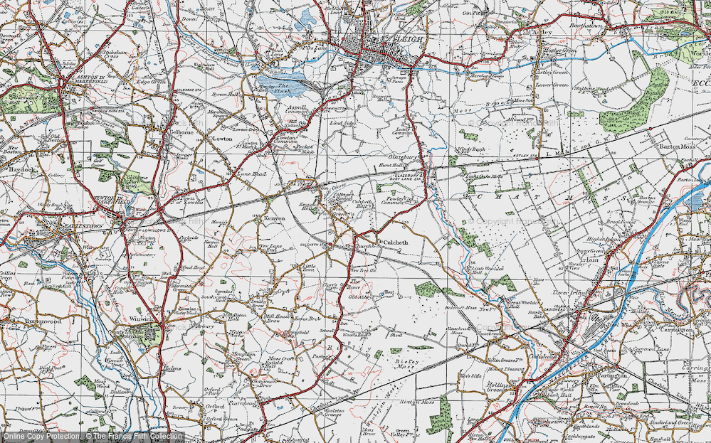 Old Map of Culcheth, 1924 in 1924