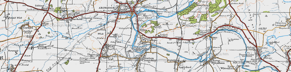 Old map of Culham in 1919