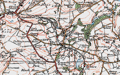 Old map of Cullingworth in 1925