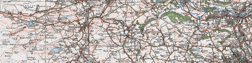 Old map of Cullingworth in 1925