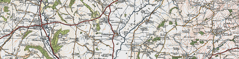 Old map of Culmington in 1920