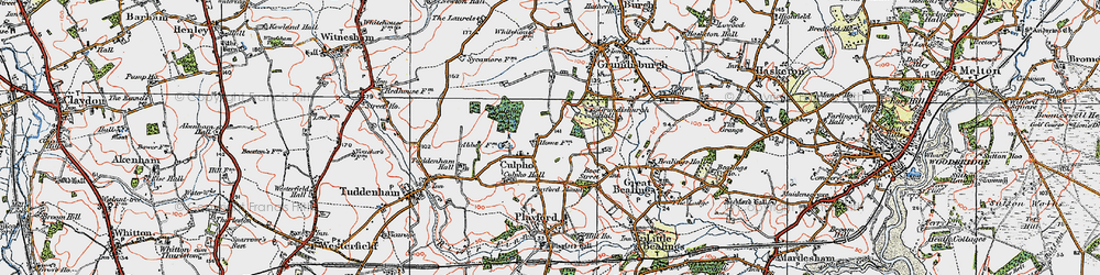 Old map of Culpho in 1921
