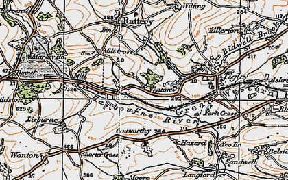 Old map of Culverlane in 1919