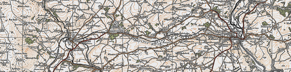 Old map of Blue Post in 1919