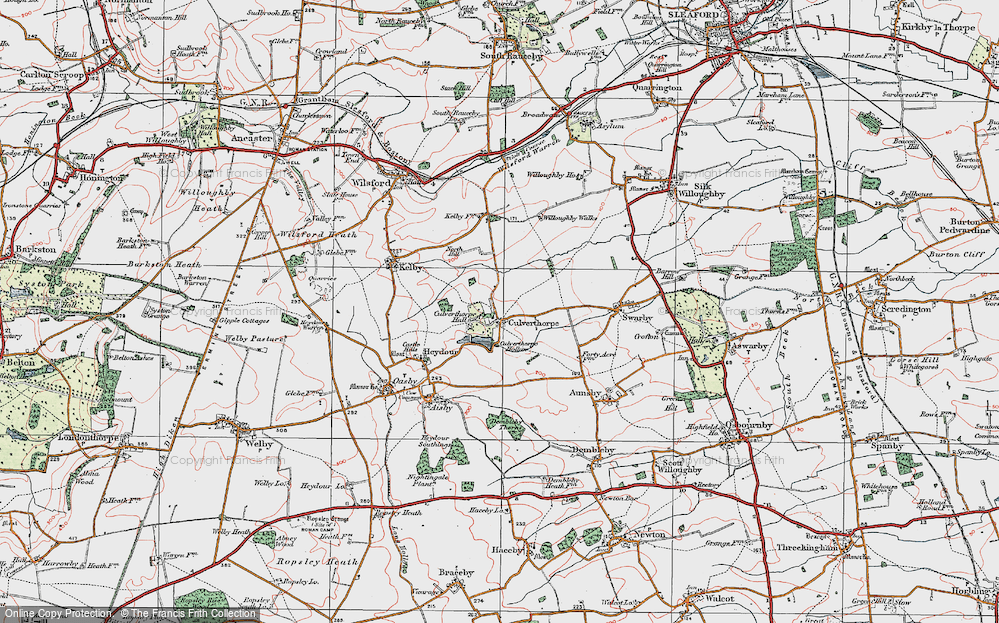 Old Map of Culverthorpe, 1922 in 1922