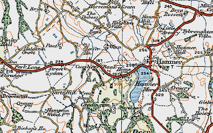 Old map of Cumber's Bank in 1921