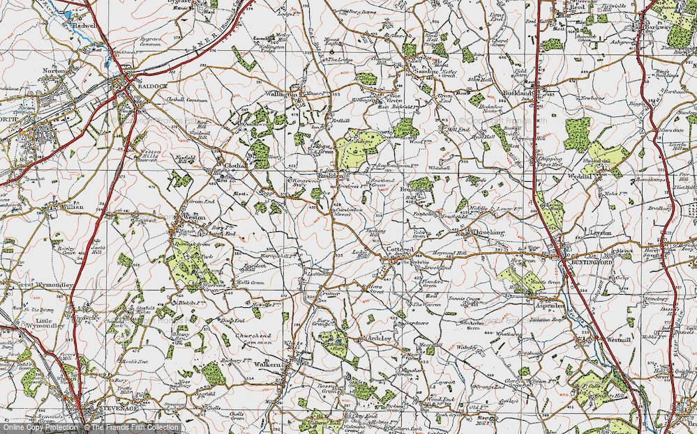Old Map of Cumberlow Green, 1919 in 1919