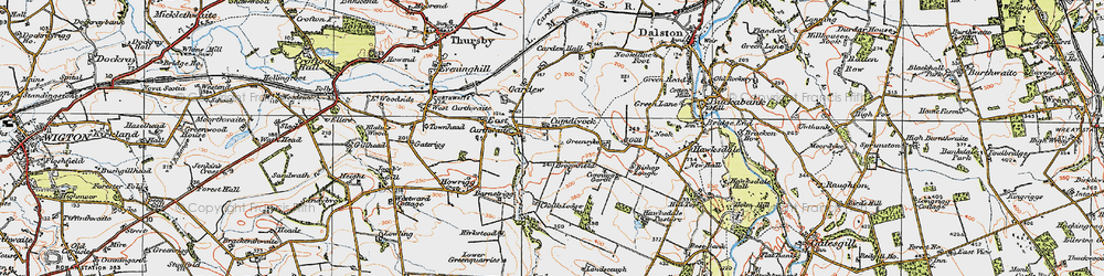 Old map of Cumdivock in 1925