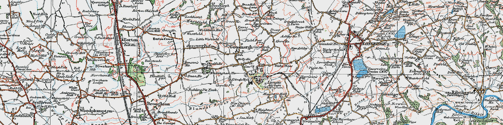 Old map of Broadith Lane in 1924