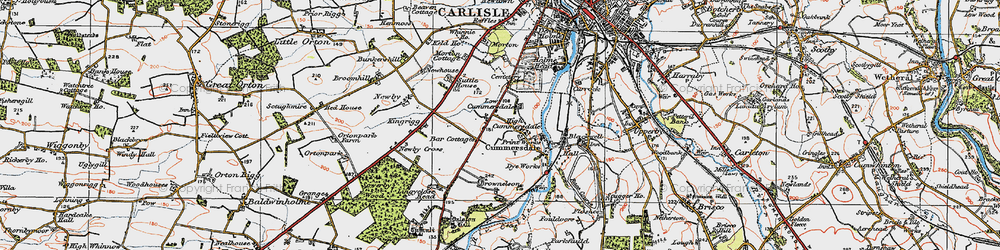Old map of Brownelson in 1925
