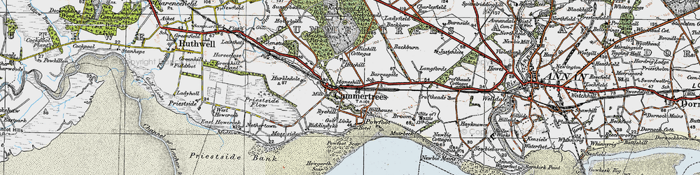 Old map of Cummertrees in 1925