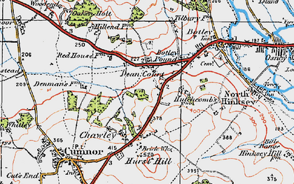 Old map of Cumnor Hill in 1919