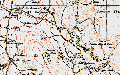 Old map of Cumrew in 1925
