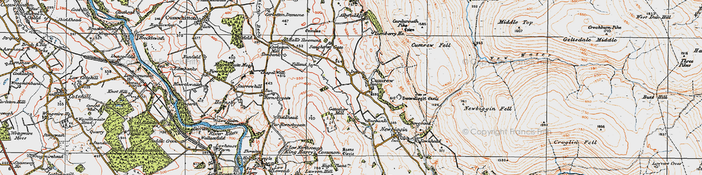 Old map of Cumrew in 1925