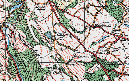 Old map of Wharncliffe Chase in 1924