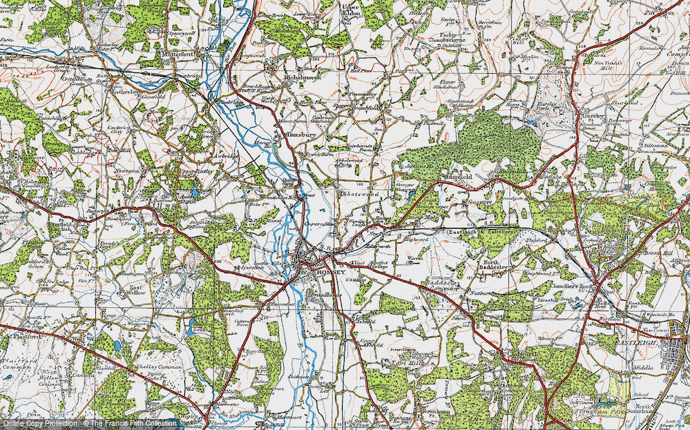 Old Map of Cupernham, 1919 in 1919