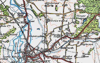 Old map of Cupernham in 1919