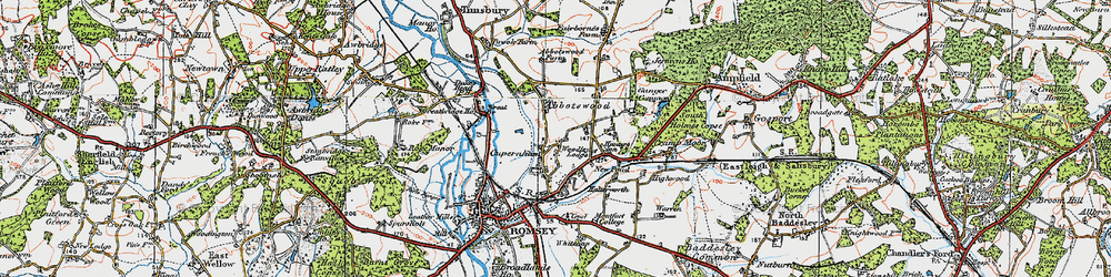 Old map of Cupernham in 1919