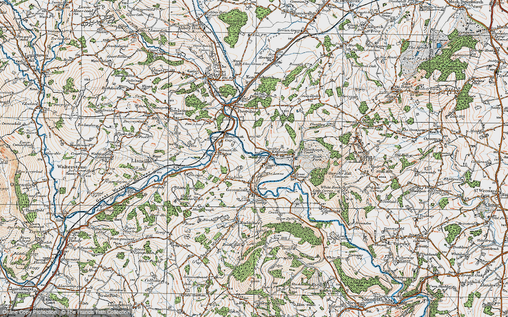 Old Map of Cupid's Hill, 1919 in 1919