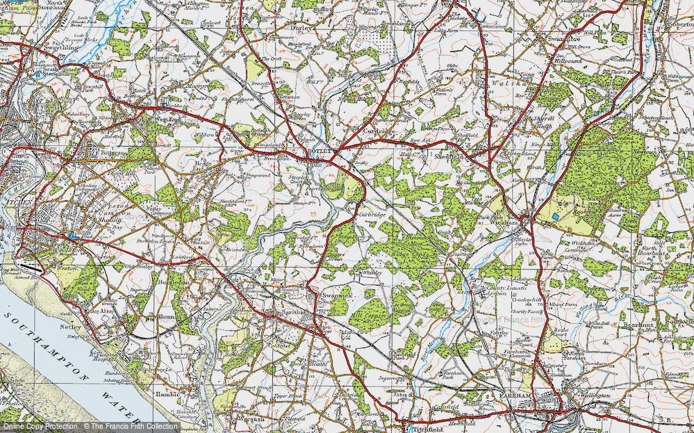 Old Map of Curbridge, 1919 in 1919