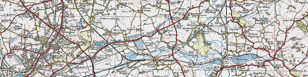 Old map of Curdworth in 1921