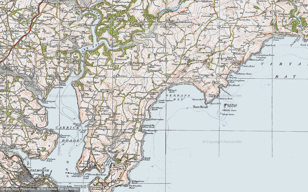 Old Map of Curgurrell, 1919 in 1919