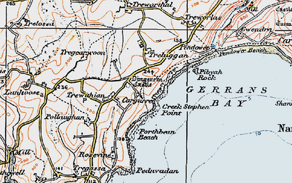 Old map of Curgurrell in 1919
