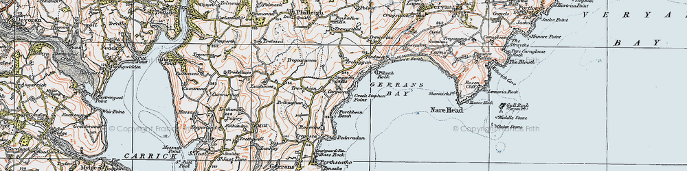 Old map of Curgurrell in 1919
