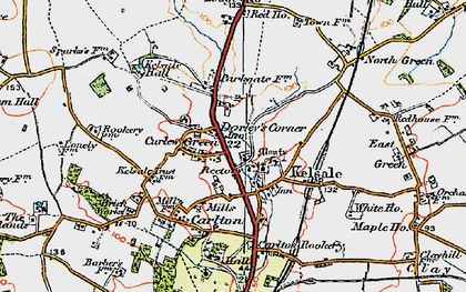 Old map of Kelsale Hall in 1921