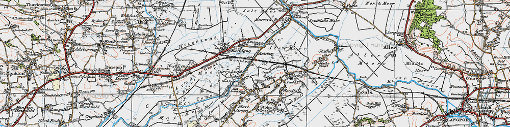 Old map of Curload in 1919