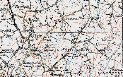Old map of Currian Vale in 1919