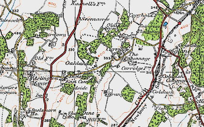 Old map of Curridge in 1919