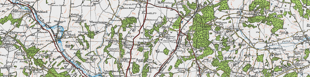 Old map of Curridge in 1919