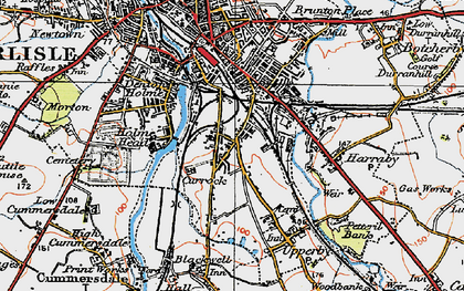 Old map of Currock in 1925