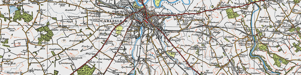 Old map of Currock in 1925