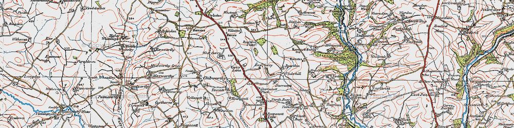 Old map of Beardon Plantn in 1919