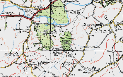 Old map of Curtismill Green in 1920