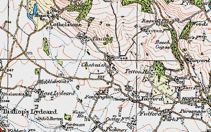 Old map of Cushuish in 1919